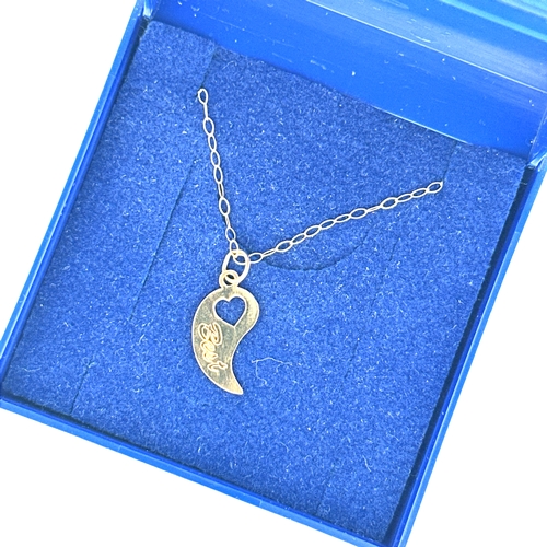 41 - 9ct Gold Pendant & Chain .07g