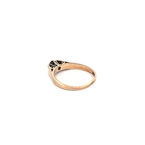 45 - 9ct Gold & Diamond Ring size K 1.71g