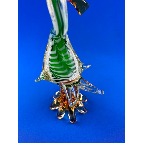 595 - 1970's Murano Glass, Sommerso Style Bird