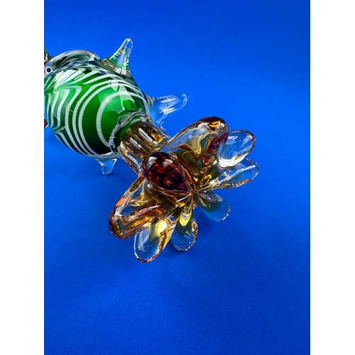 595 - 1970's Murano Glass, Sommerso Style Bird