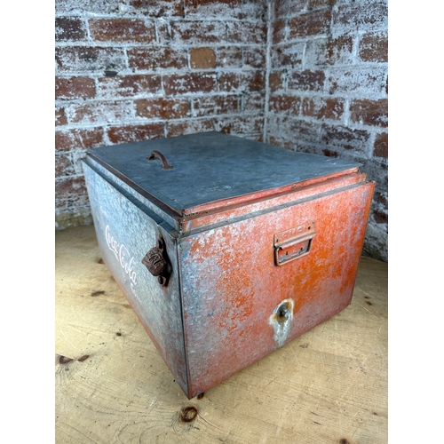 336 - Large Galvanised Coca-Cola Cool Box