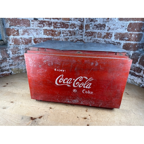 336 - Large Galvanised Coca-Cola Cool Box