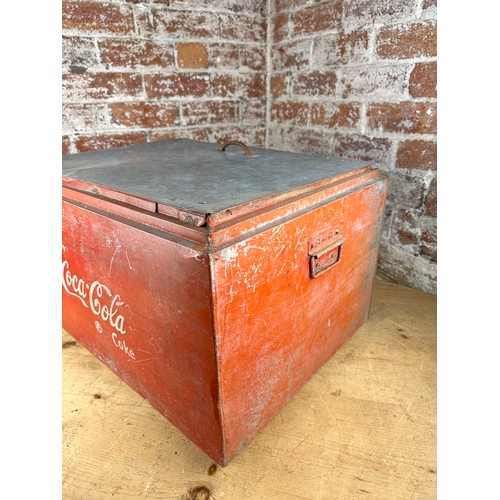 336 - Large Galvanised Coca-Cola Cool Box