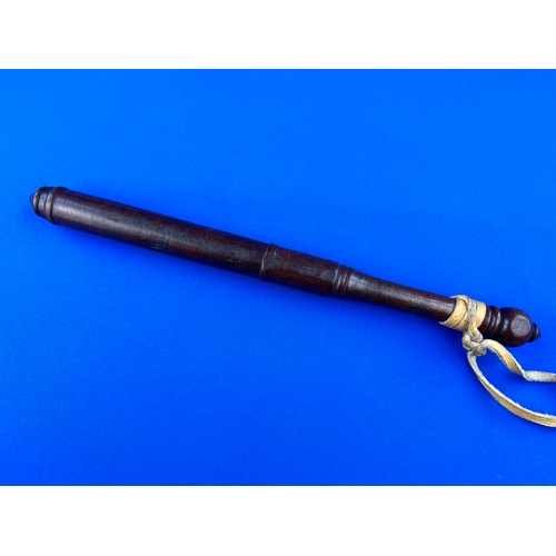 339 - Vintage Turned Wooden Truncheon