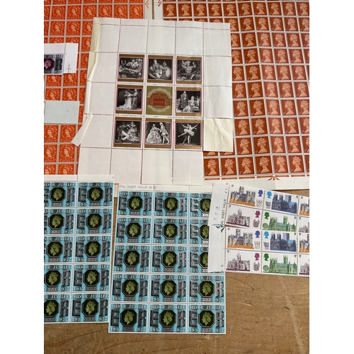 128 - Sheets of Pre Decimal Stamps