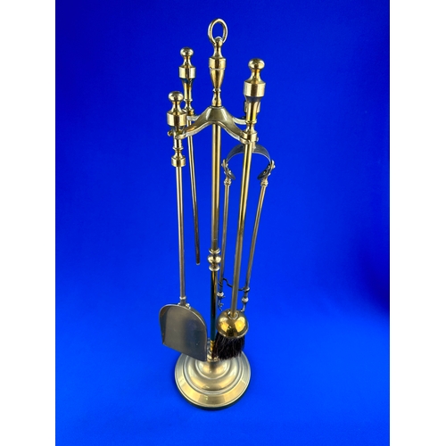 334 - Brass Fireside Companion Set