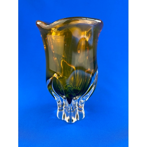 605 - Vintage Art Glass Vase in the style of Josef Hospodka