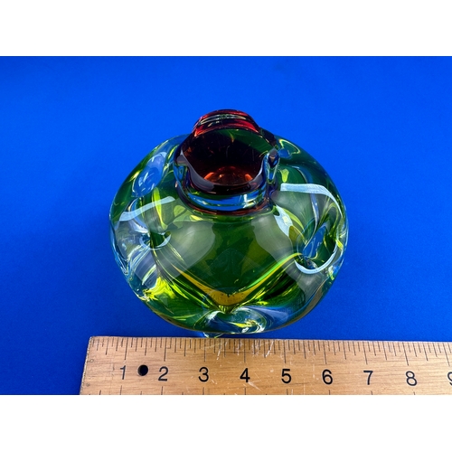 607 - Vintage Czech Art Glass Ashtray possibly Hospodka