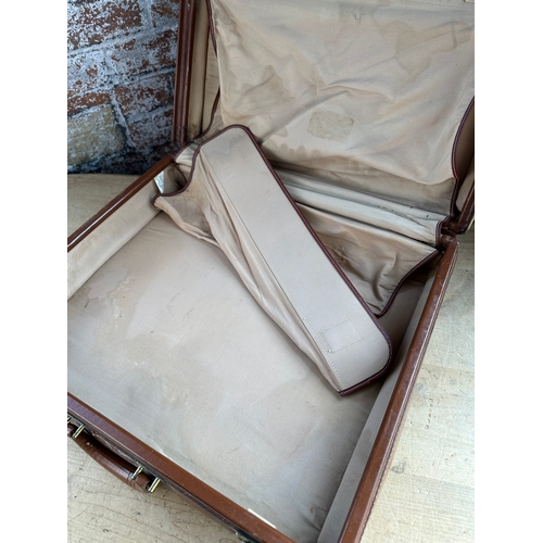 329 - Vintage Leather Hartmann Suitcase