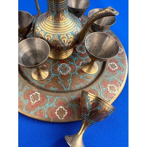 331 - Small Eastern Brass Coffee Set