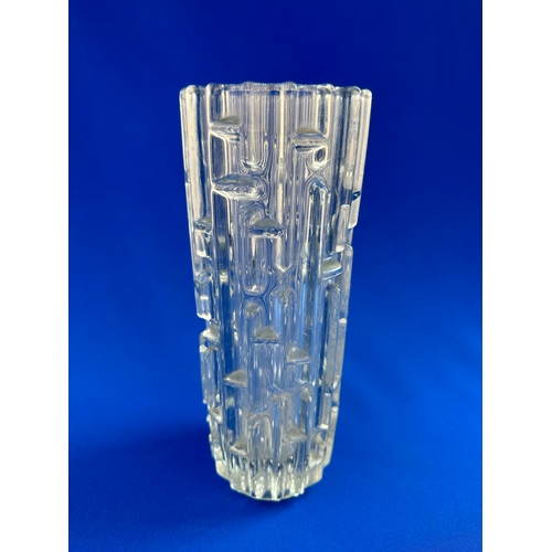 332 - Mid Century Glass 'Maze Vase'