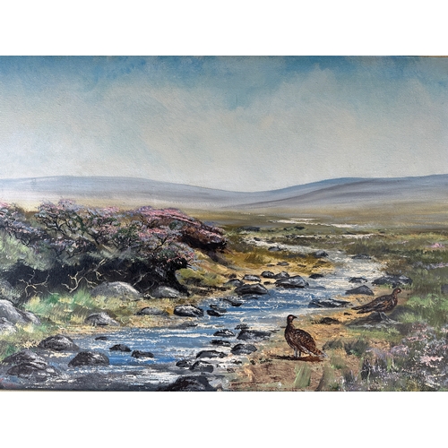 653 - Stanley Dollimore Oil on Canvas - Pateley Bridge Moors