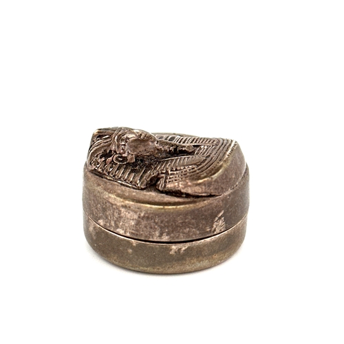 55 - Small Egyptian Silver Pill Box