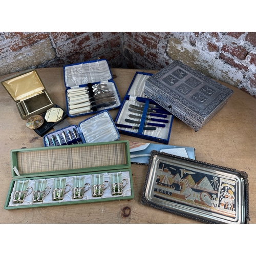 333 - Box of Collectables including Vintage Flatware