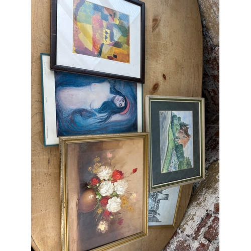 657 - Group of Original Artworks & Prints - Still Life Signed Cole