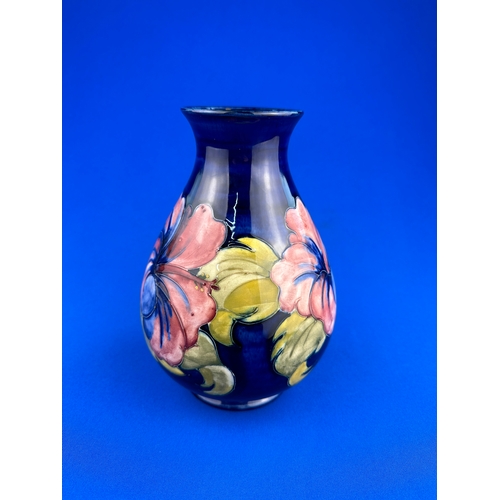 572 - Moorcroft Hibiscus Pattern Vase