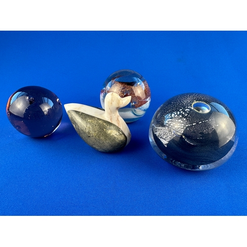 601 - Vintage Paperweights including LA Studio & Caithness