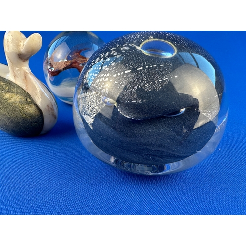 601 - Vintage Paperweights including LA Studio & Caithness