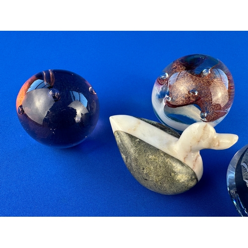 601 - Vintage Paperweights including LA Studio & Caithness