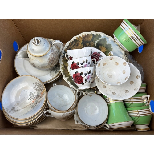 580 - Box of Collectable Ceramics including Japanese Tea Set