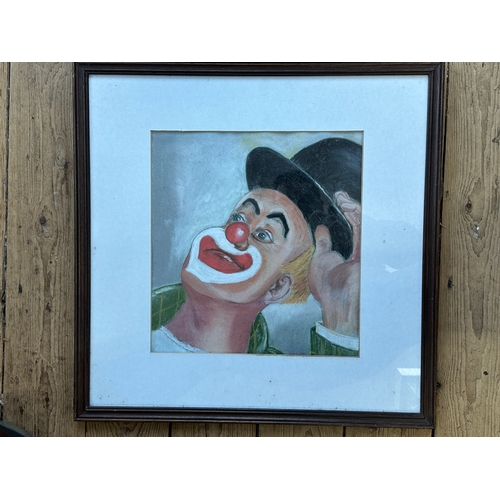 662 - original Pastel Clown Portrait 'Ha-Ha The Clown' by Jerry Jay