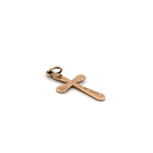 63 - 9ct Gold, Fully Hallmarked Cross Pendant 0.72g