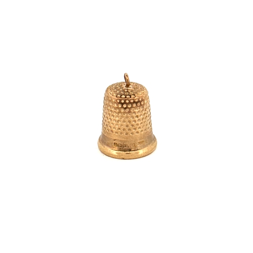 71 - Nine Carat Thimble Charm, Birmingham 1963. 1.1g