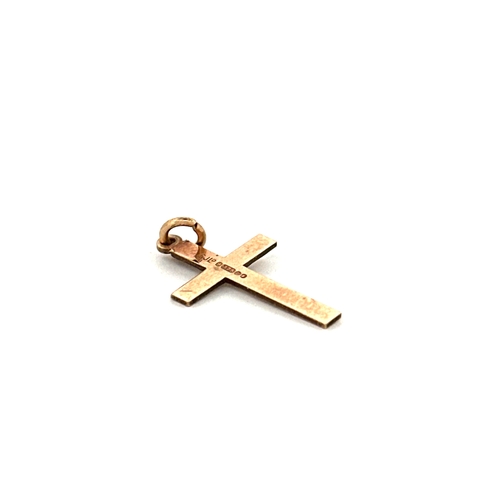 93 - Nine Carat Gold Starcut Cross Pendant by Georg Jensen, London 1967. 0.5g