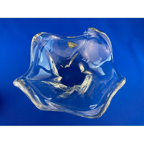 612 - Large Daum - France, Crystal Glass Centerpiece Dish