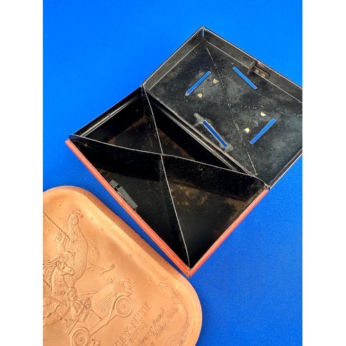 Tinplate Money Box & Vintage 'Nighty Night' Hot Water Bottle