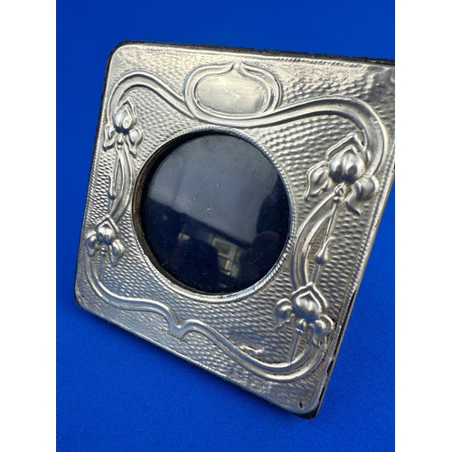 4 - Small Hallmarked Silver Picture Frame with Art Nouveau style design