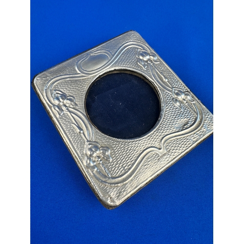 4 - Small Hallmarked Silver Picture Frame with Art Nouveau style design