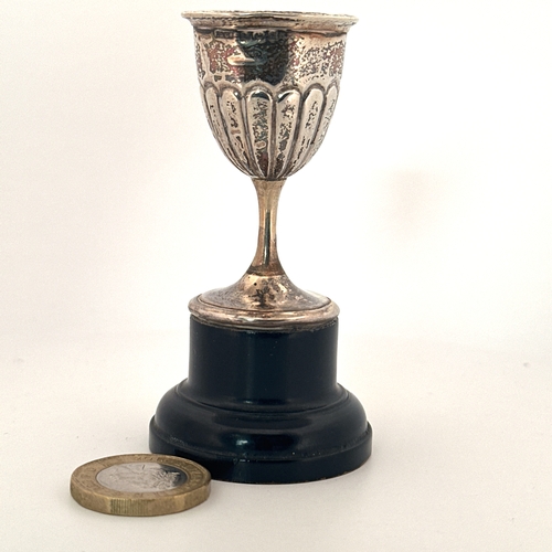 70 - Miniature Hallmarked Silver Trophy Birmingham 1908 Spurrier & Co