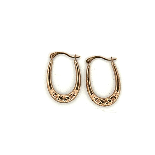 60 - Pair of 9 Carat Gold Hoop Earrings 0.55g