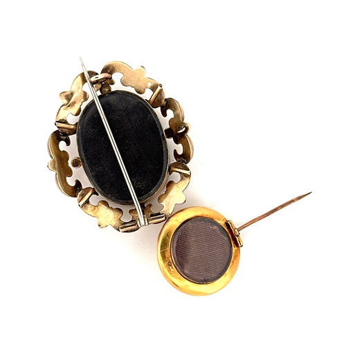 14 - Two Victorian Mourning Brooches