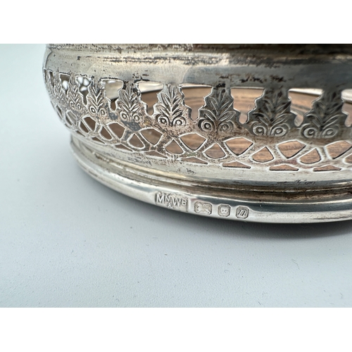 24 - Mappin & Webb Hallmarked Silver Wine Bottle Coaster London 1968