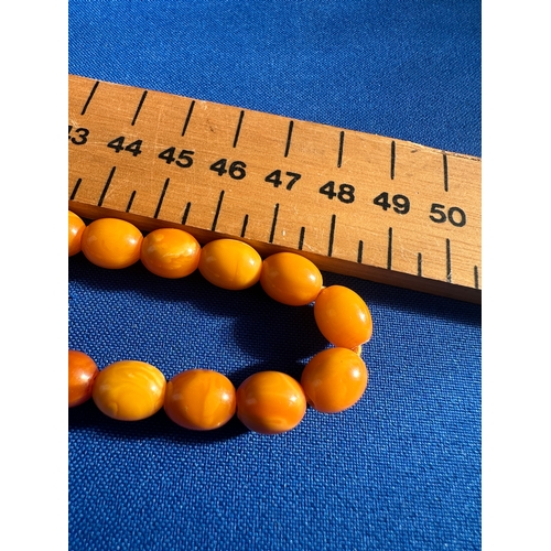 34 - Butterscotch Amber Graduated Bead Necklace, 100cm approximate length - 46g