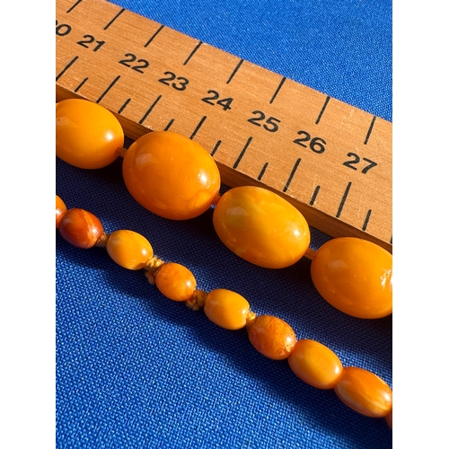 34 - Butterscotch Amber Graduated Bead Necklace, 100cm approximate length - 46g