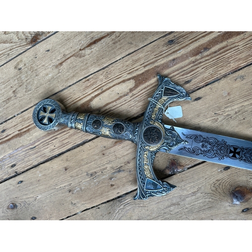 Large Knights Templar Replica Sword made in Spain