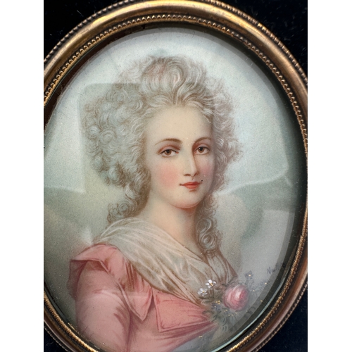 234 - Quality Portrait Miniature - Possibly Marie Antoinette Watercolour on Ivory Carrying the Signature '... 