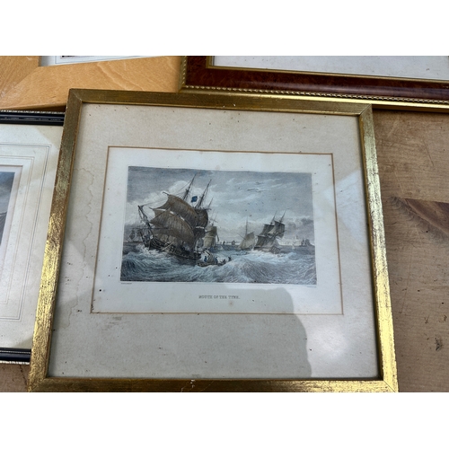 768 - Group of Vintage Coloured Etchings & Prints, Mostly Nautical