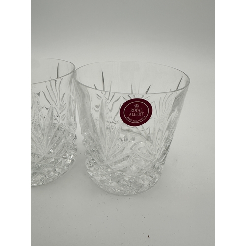 718 - Two Royal Albert Whiskey Tumblers