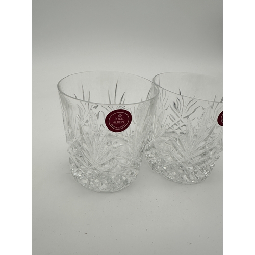 718 - Two Royal Albert Whiskey Tumblers