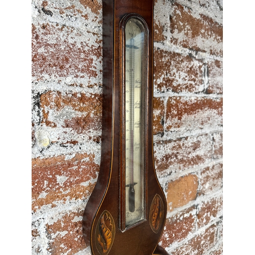 516 - Vintage Barometer with Shell design Inlay