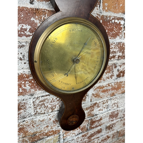 516 - Vintage Barometer with Shell design Inlay