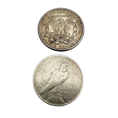 208 - 1921 Morgan Silver Dollar ('S' Mint Mark) & 1923 Peace Dollar