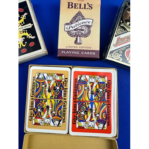 273 - Breweriana Promotional Playing Cards, Guiness, Bells, Jack Daniels & Watney Mann