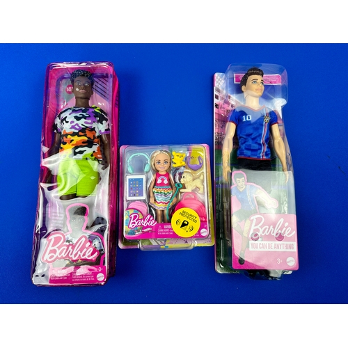 896 - Three as New Barbie Figures