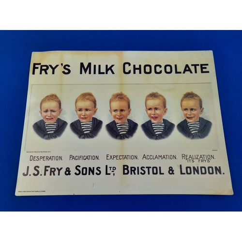 562 - Three Vintage Style Tin Chocolate Advertising Signs - largest 40 x 30cm