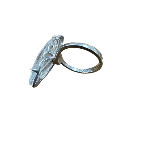 82 - 925 Silver Snake Design Ring size M